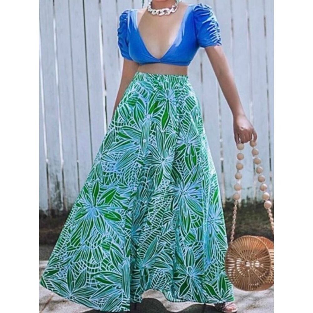 NEW Women’s M Tabitha Brown for Target Linear Floral Print Maxi Skirt - Picture 6 of 8